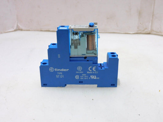 FINDER 46.61.9.024.0040 RELAY SOCKET 24VDC W/ 97.01 BASE 16A 250V MISSING LATCH