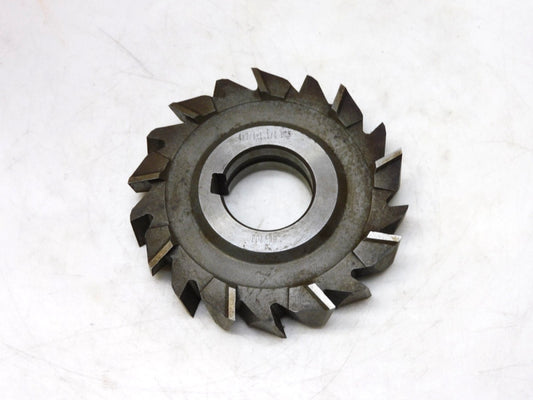 Poland 4.0" x 3/4" x 1-1/4" HSS Staggard Tooth Slot Milling Cutter 9 tooth