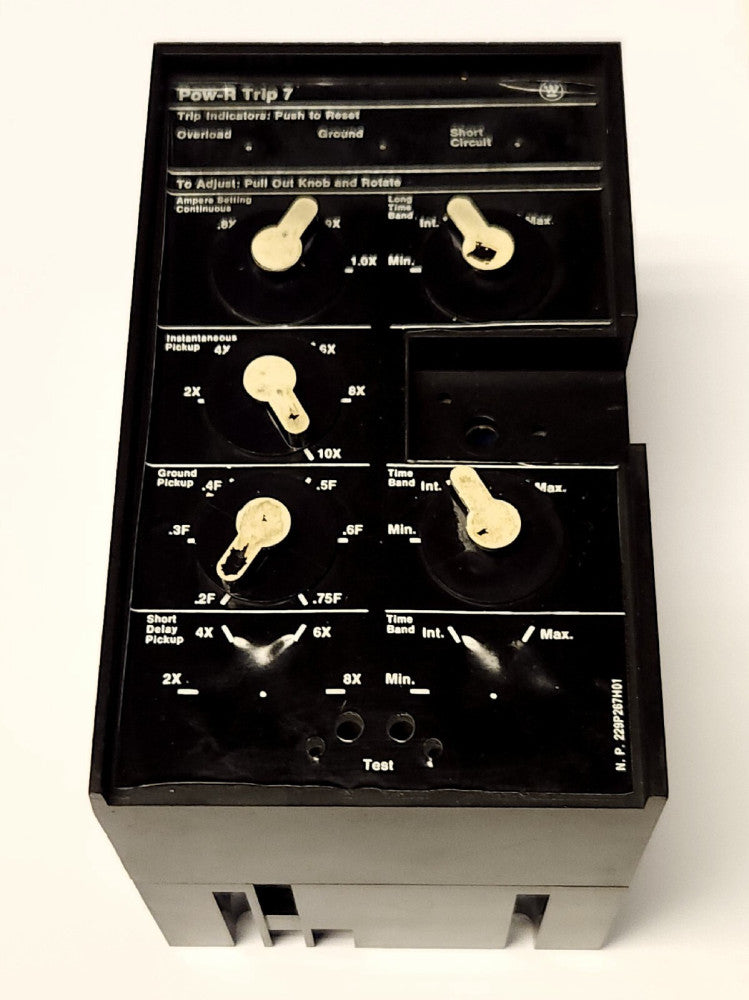WESTINGHOUSE CUTLER HAMMER SPB Breaker POW-R TRIP 7 Ground Fault TRIP Unit