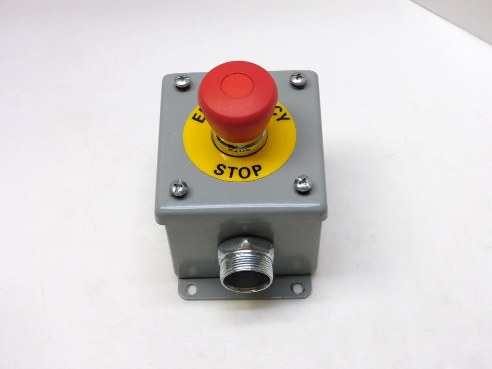 HOFFMAN E1PBG ENCLOSED EMERGENCY STOP PUSHBUTTON STATION 800F-X01