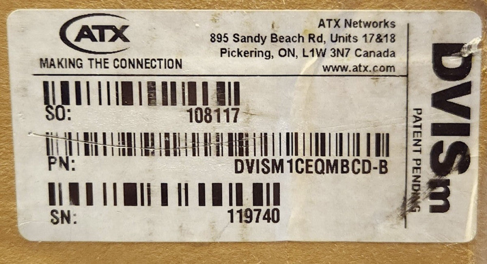 ATX Encoder DVISM ICEQMBCD B DIGICOMM 1023239 DVISM Channel Insertion Encoding