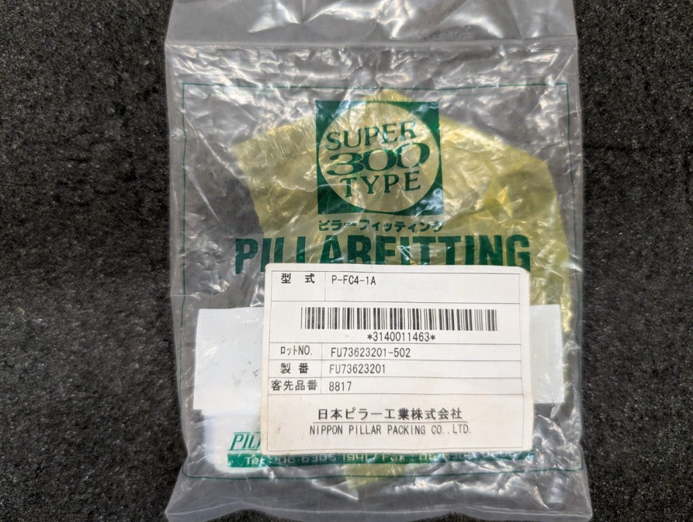 New, Pillar, P-FC4-1A, Female Connector, Tube size 4 x3, 1/8 Thread Size