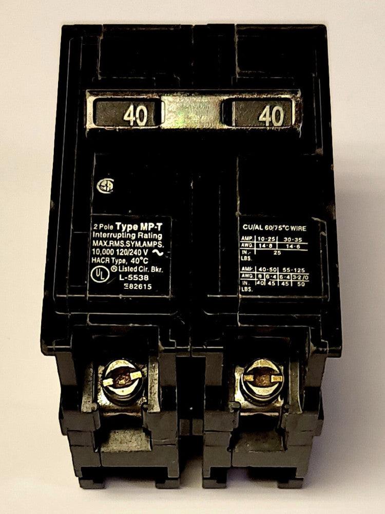 MURRAY SIEMENS MP240 Q240 2 Pole 40 AMP Type MP Type QP Circuit Breaker