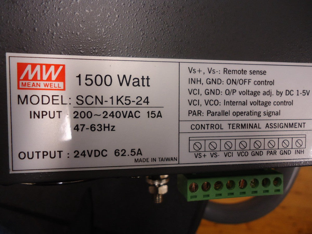 SCN-1K5-24 Meanwell 1500 Watt Enclosed Switching BRAND NEW!