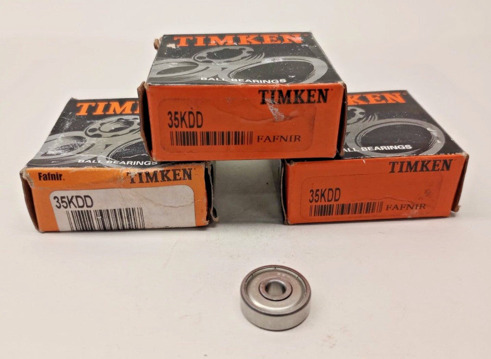 Timken 35KDD Ball Bearing Double Shielded (Pack of 3) 5mm ID x 19mm OD x 6mm W