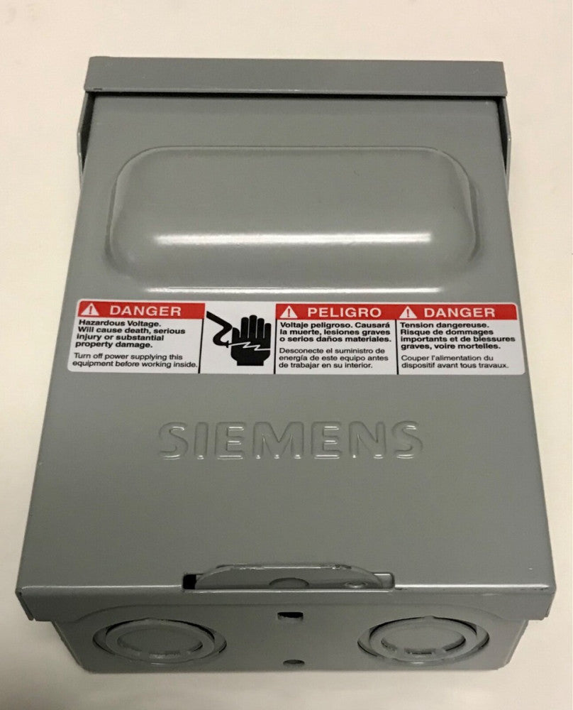 SIEMENS WN2060 Nema 3R Outdoor 60 AMP 240 VAC Pull Out Disconnect Switch