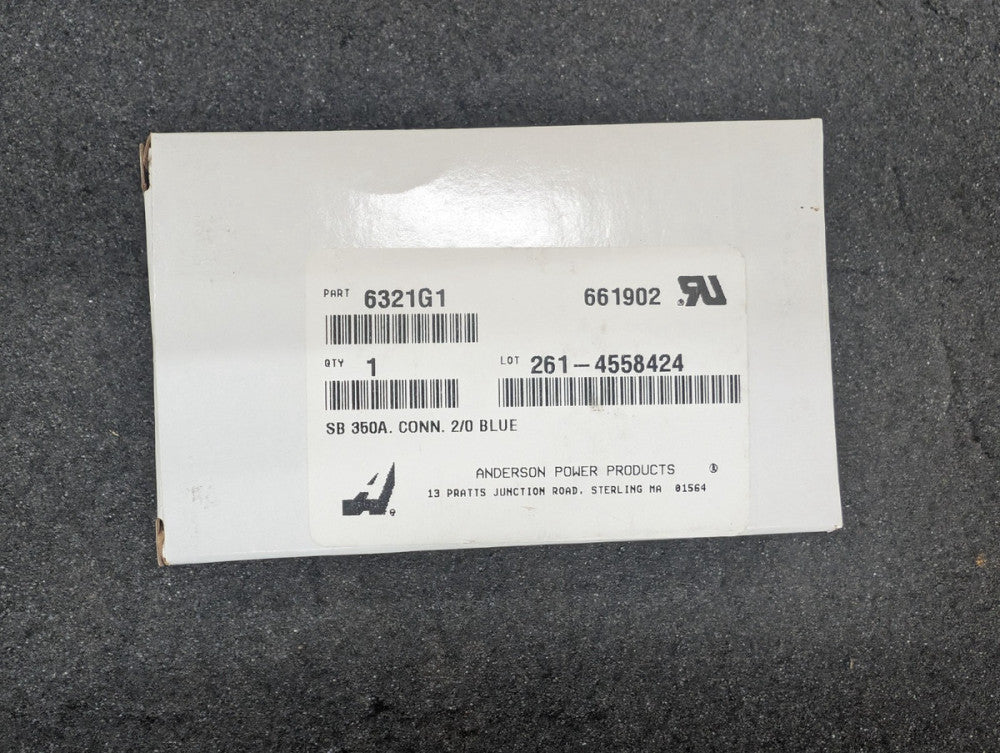 New, Anderson Power Products, 6321G1, CONN PLUG 2POS IN-LINE CRIMP