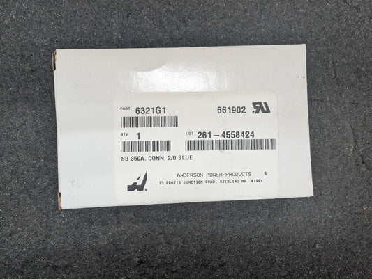New, Anderson Power Products, 6321G1, CONN PLUG 2POS IN-LINE CRIMP