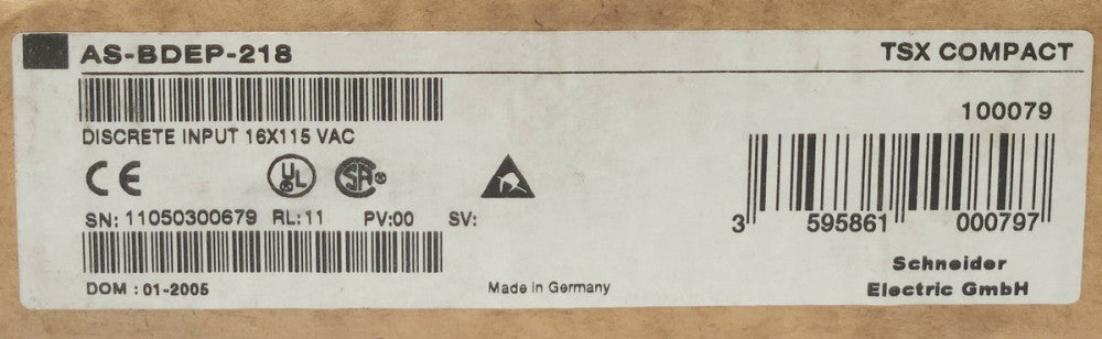 SEALED SCHNEIDER ELECTRIC MODICON AS BDEP 218 TSX COMPACT Discrete Input Module