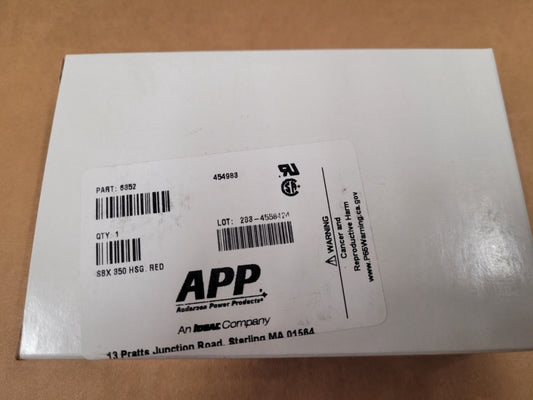 New, Anderson Power Products, 6352, CONN HSG 2POS RED