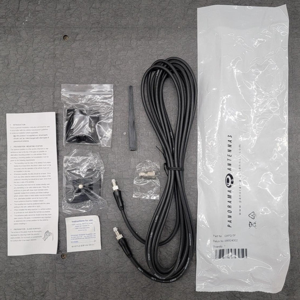 New, Panorama Antennas, GAPQ-5F, Dual Band Glass Mount Antenna