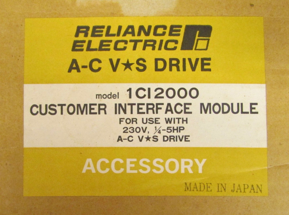 RELIANCE ELECTRIC 1CI2000 Customer Interface Module for 1/4-5 HP A-C V *5 Drive