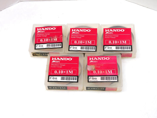 Hando F-010 Thickness Gauge Feeler Gauge 0.10x1M Lot Of 5