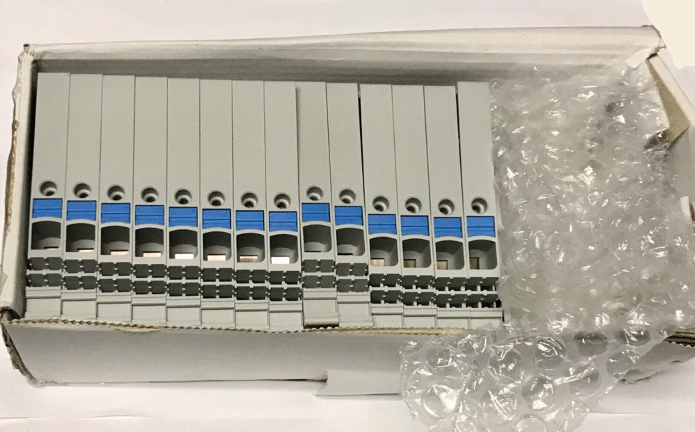BOX OF 14 ALLEN BRADLEY 1492 P10PD3S 1B 10mm 18mm #20-#6 AWG Terminal Block Blue
