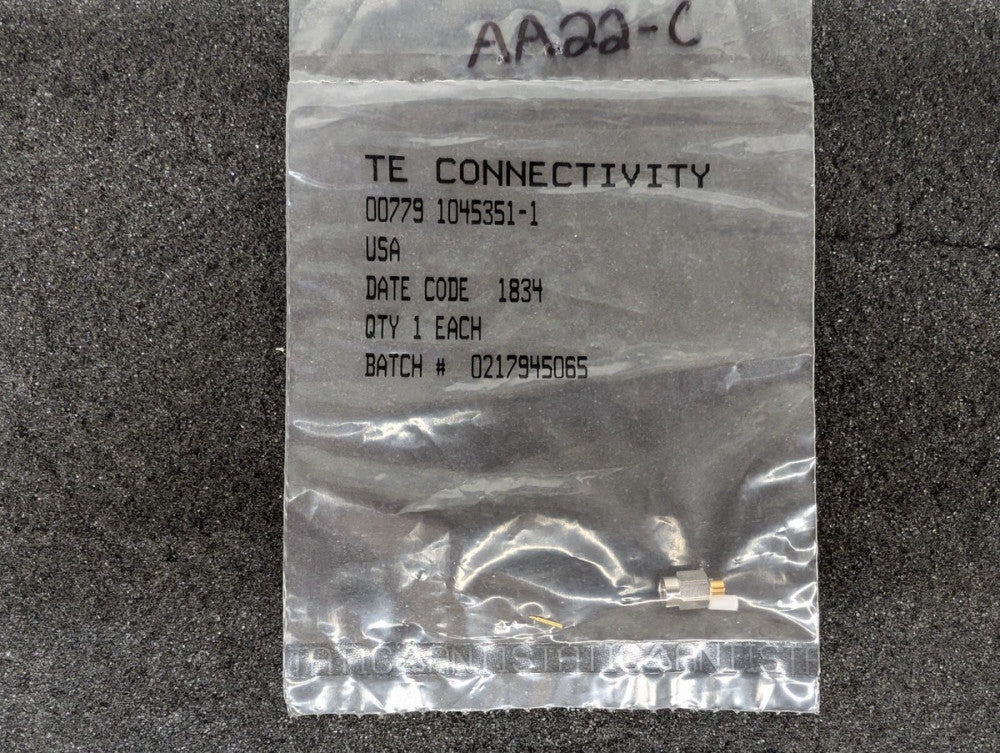 New, Amp/Tyco, 1045351-1, Conn SSMA, Plug Str, 50OHM Solder