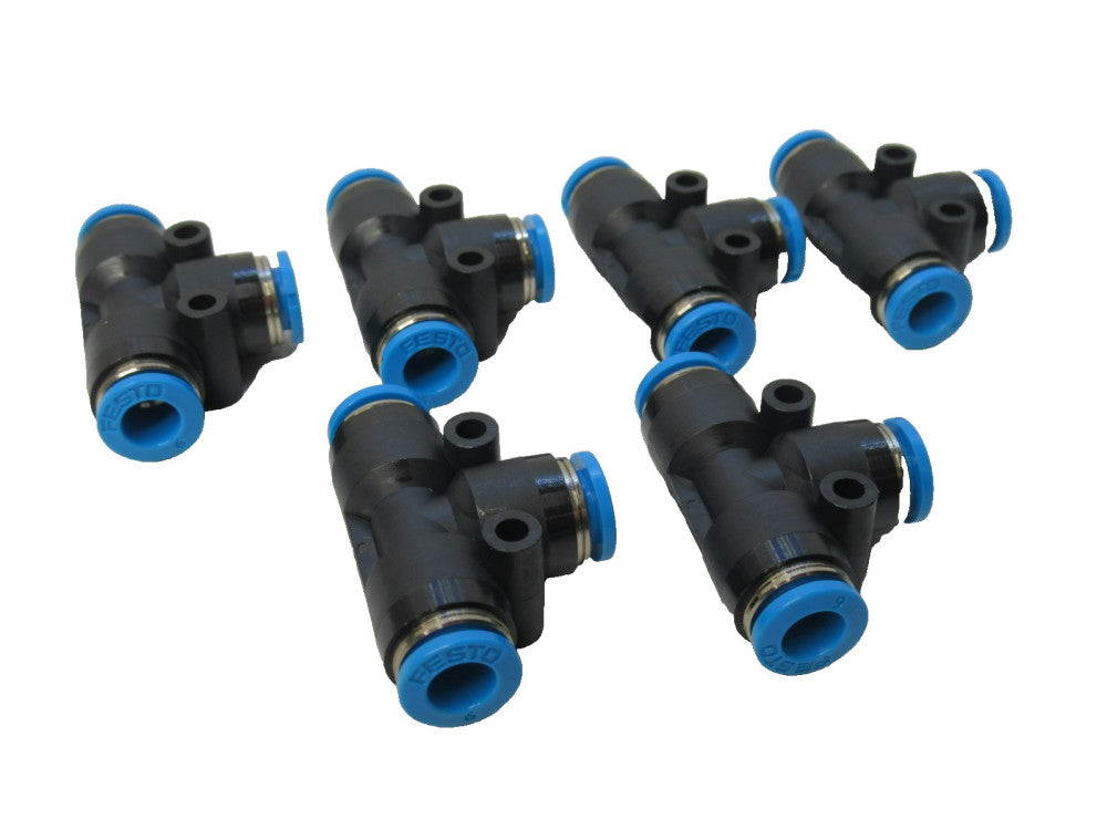 Festo 6 Pneumatic T Connector Pneumatic Fitting (New - Lot of 6)