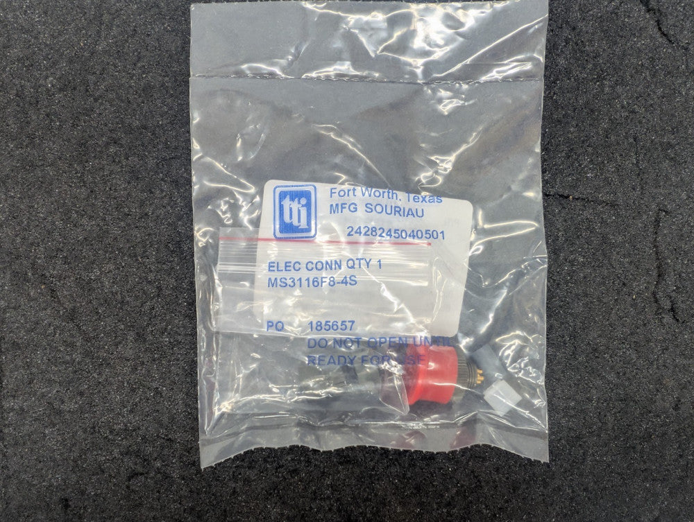 New, Souriau, MS3116F8-4S, Circular MIL Spec Connector Straight Plug SZ 8 4P 264