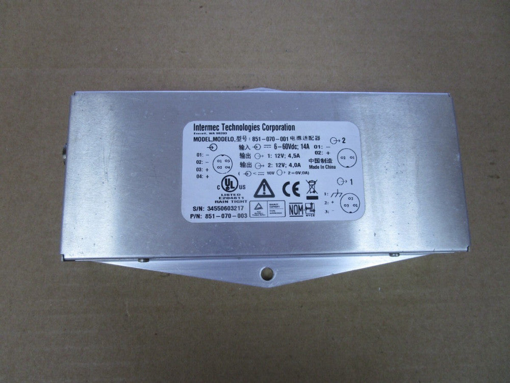 INTERMEC CONVERTER ADAPTER 851-070-001 60Vdc 14A