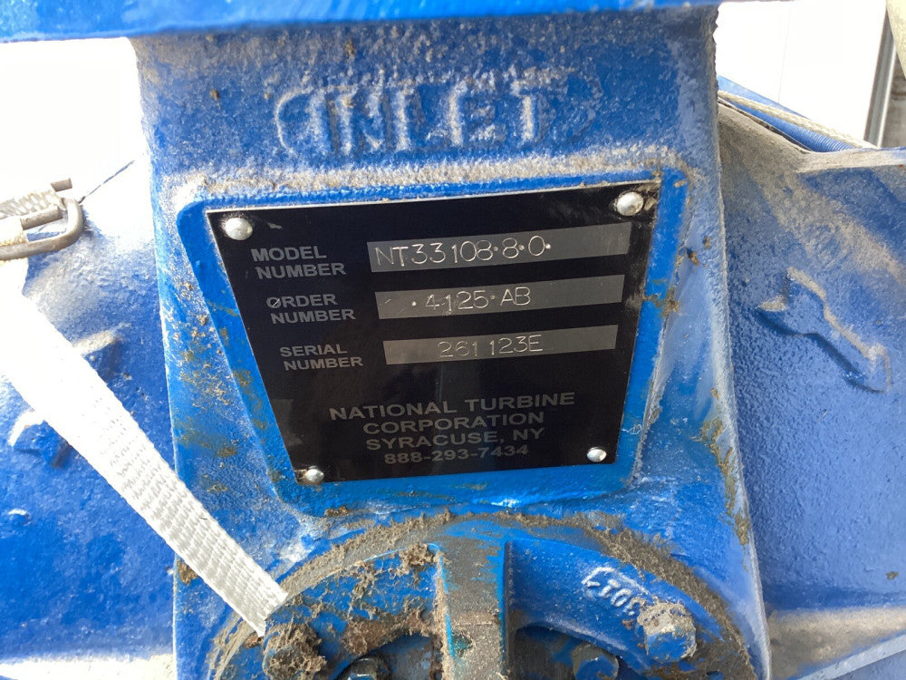 National Turbine Blower. Model NT33108-8-0