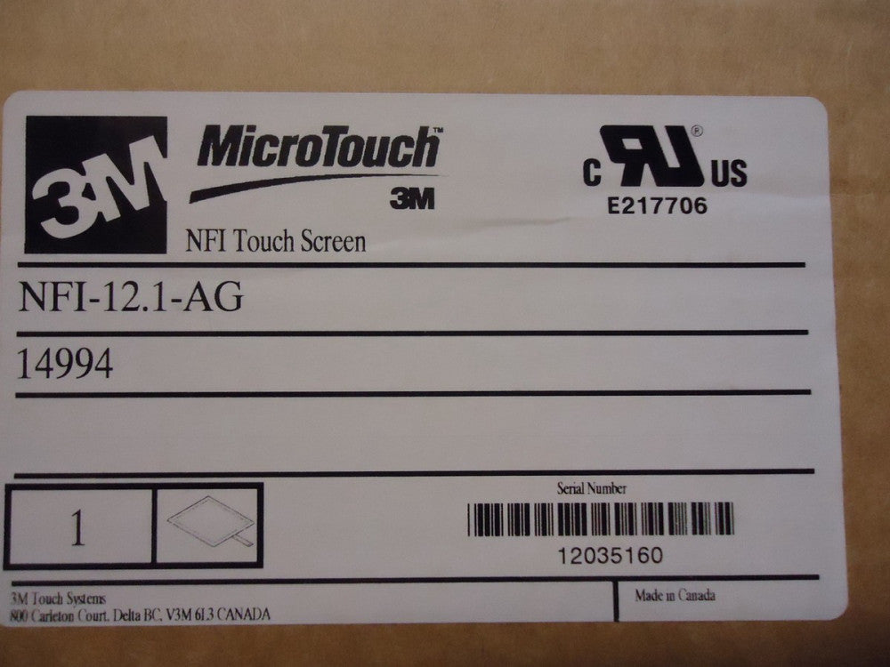 NFI-12.1-AG 3M Touchscreen, 12.1 In antiglare BRAND NEW!