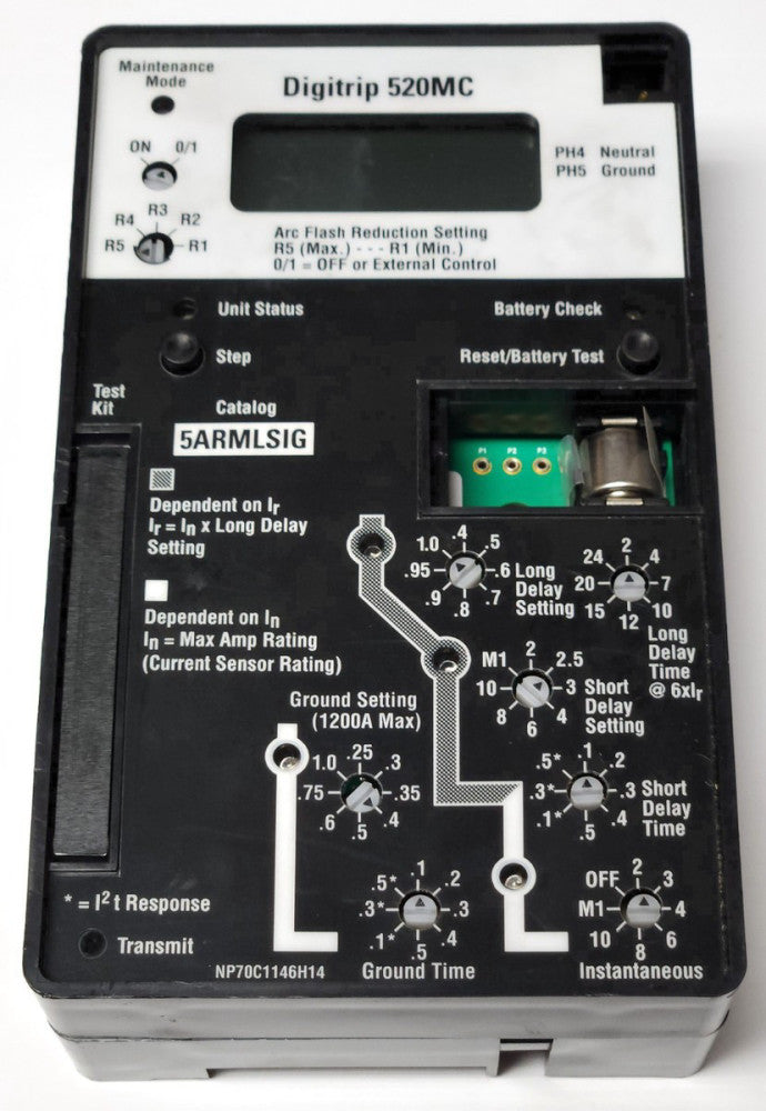 EATON 5ARMLSIG MAGNUM DS 520MC Ground Fault TRIP Unit 70C1144G22 G46