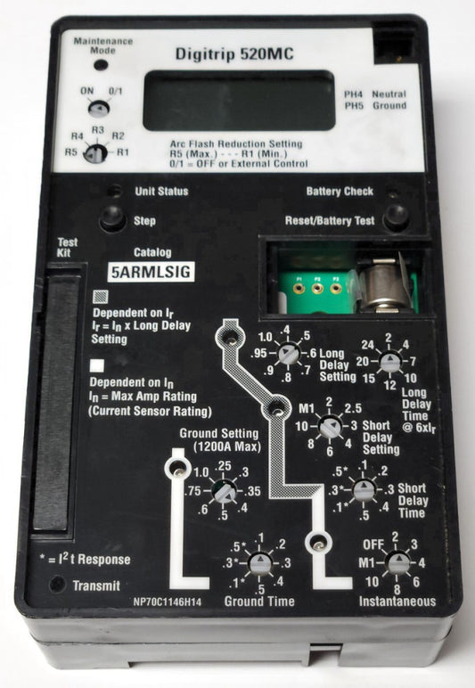 EATON 5ARMLSIG MAGNUM DS 520MC Ground Fault TRIP Unit 70C1144G22 G46