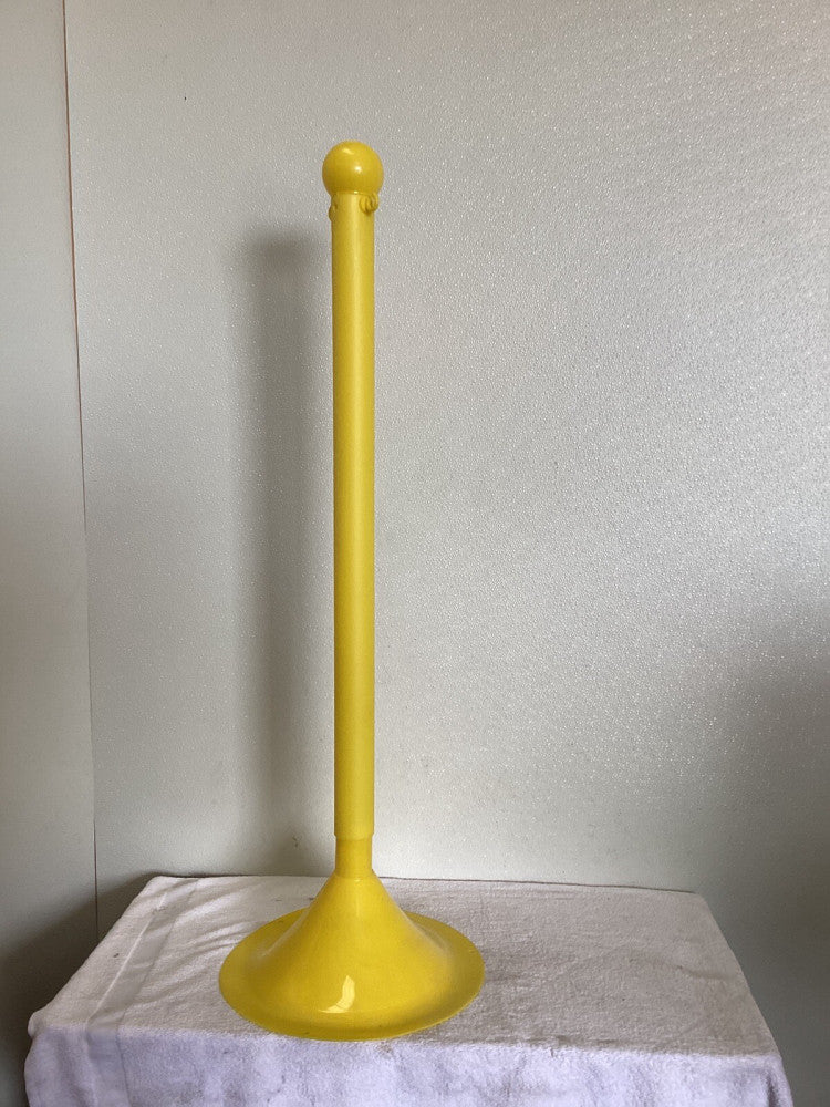 Stanchion / Crowd Control Post. No Chain. Box Of 8. Light Duty. Yellow.