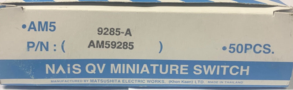 50 NAIS QV Miniature Switch AM5 9285-A 16 AMP 250 VAC AM59285 040729Q 16A250VAC