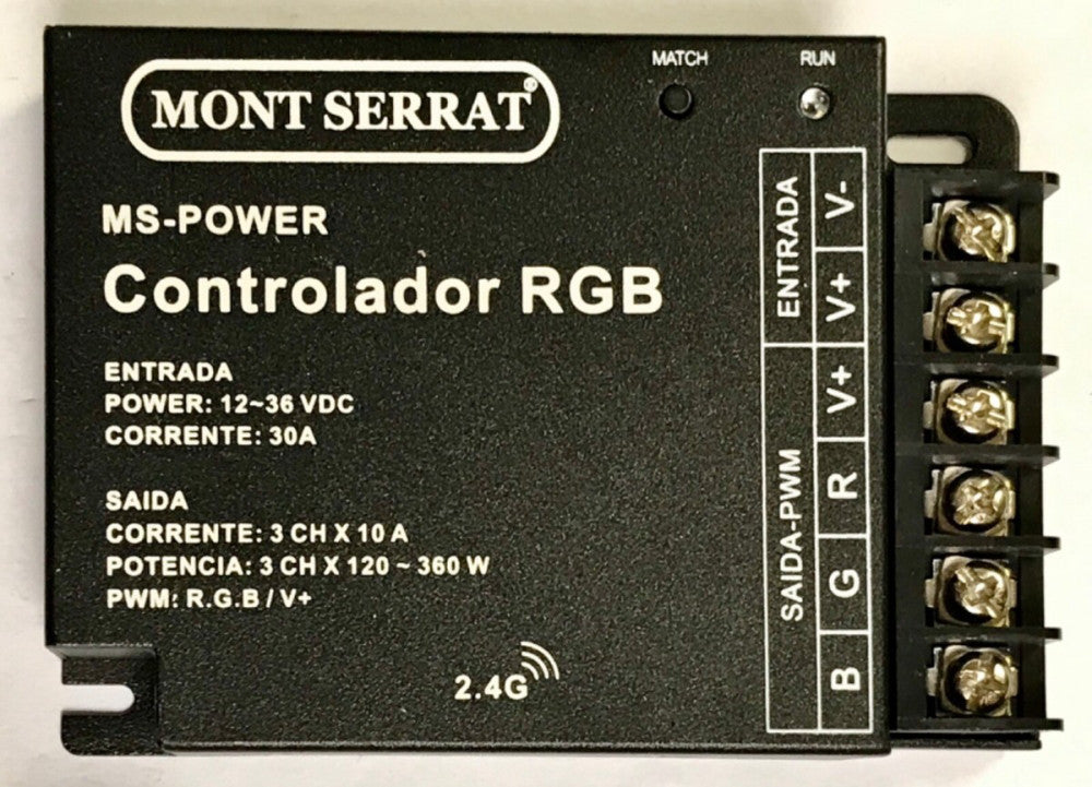 MONT SERRAT MS-POWER RGB Controller 12-36 VDC 30 AMP Controlador RGB MS Power