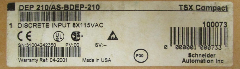 GROUPE SCHNEIDER MODICON DEP 210 AS BDEP TSX Discrete Input Module