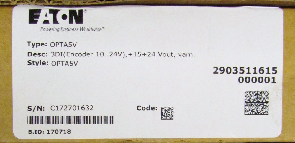 EATON CUTLER HAMMER OPTA5V 3DI Encoder Drive Control Module 10-24V 