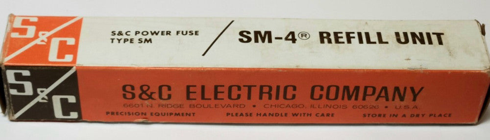 S&C Electric SM-4 200E AMPERES 200 AMP 7.2 KV Power Fuse Refill Unit