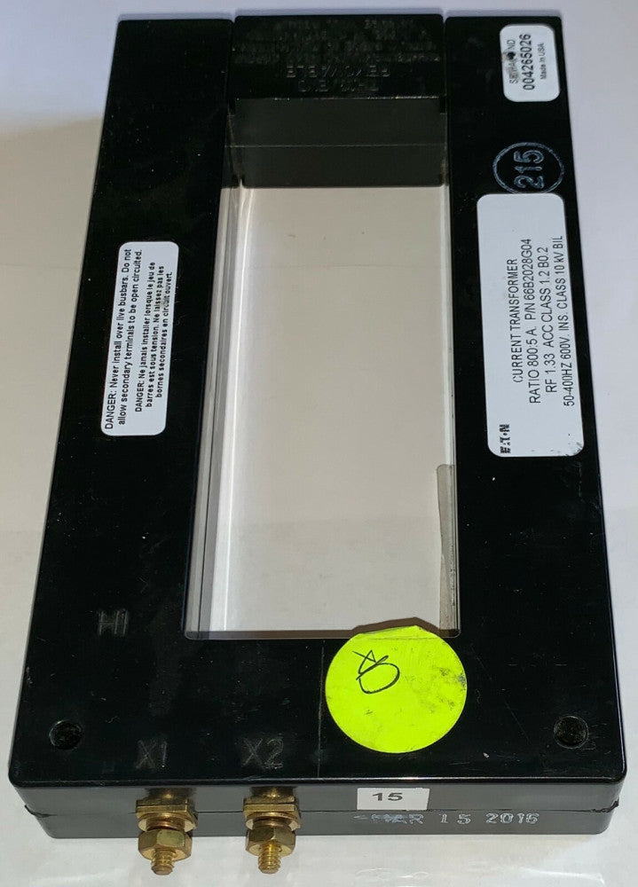 EATON CUTLER HAMMER 66B2028G04 CT Current Transformer Ratio 800:5 50-400 Hz