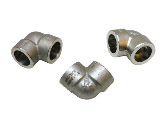 Bonney OMC ASP 304 Stainless 90° Elbow 3/4" Socket Weld B16 3M 3000lb Lot Of 3