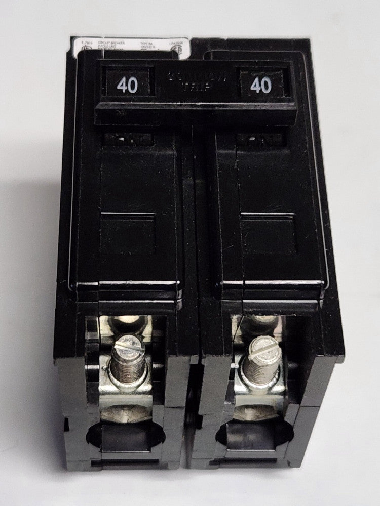 EATON CUTLER HAMMER BA2040 2 Pole 40 AMP Type BA Circuit Breaker 10 Kaic Bolt In