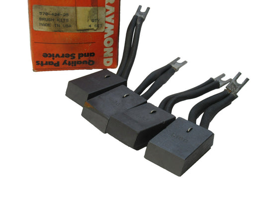Raymond 570-424-25 1-1/4" x 1-3/4" x 1/2" H100 Carbon Motor Brush (New - Box 4)