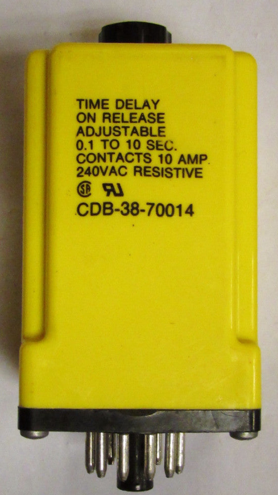 TYCO POTTER & BRUMFIELD CDB 38 70014 .1-10 Second Time Delay Relay Timer