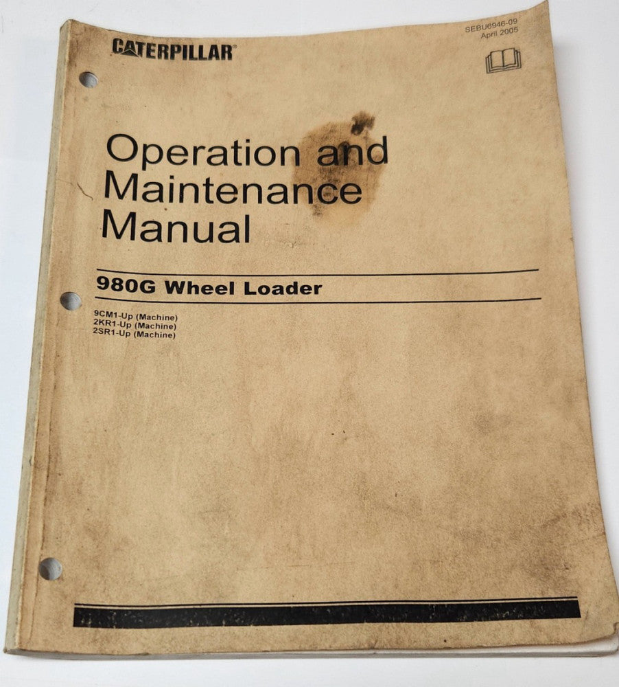 CAT CATERPILLAR 980G Wheel Loader Operation and Maintence Manual SEBU6946-09