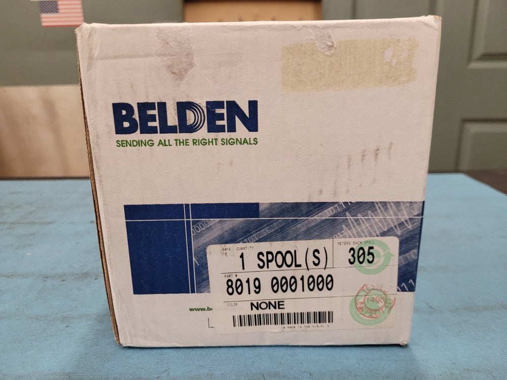 New - Belden - 8019-000-1000 - 18AWG BUS BAR Wire - 1000ft. Spool in sealed box