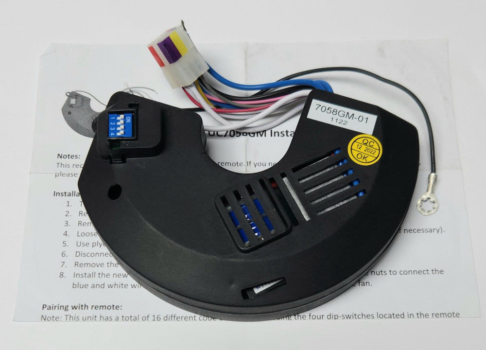 ANDERIC UC7058GM 7058GM 01 Ceiling FAN Remote Receiver Module Hampton Bay MIRAMA
