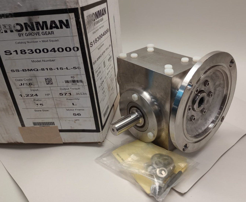 Grove Gear SS-BMQ-818-15-L-56 Ironman Gear box Stainless S183004000 Ratio 15:1