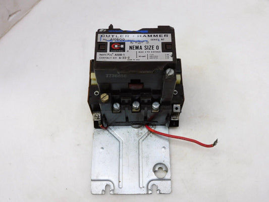 CUTLER HAMMER A10BG0 SER A1 NEMA SIZE 0 CONTACTOR 120V COIL