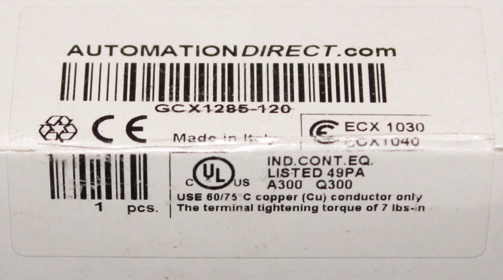 AUTOMATION DIRECT GCX1285 120 3 Position Spring Return Illum Selector Switch 
