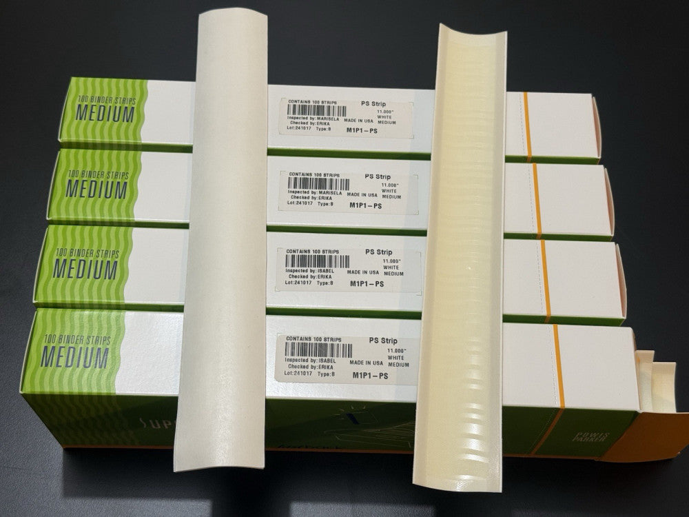 Lot of 4 - Powis Fastback PS Strip 11" Medium White M1P1-PS - 100 Per Box New