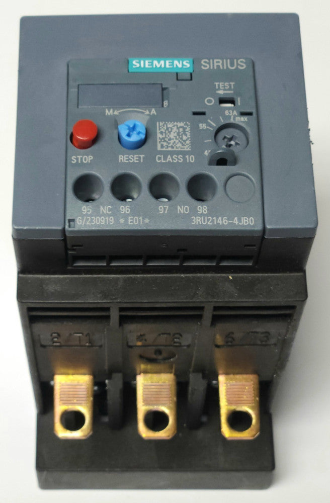 SIEMENS SIRIUS 3RU2146 4JB0 Electronic Overload Relay 45-63 AMP