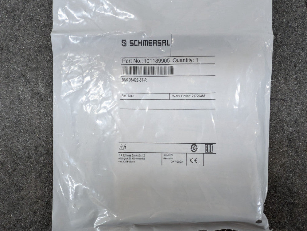 New, Schmersal, BNS 36-02Z-ST-R, SAFETY INTERLOCK SW, DPST, 0.4A, 75VDC