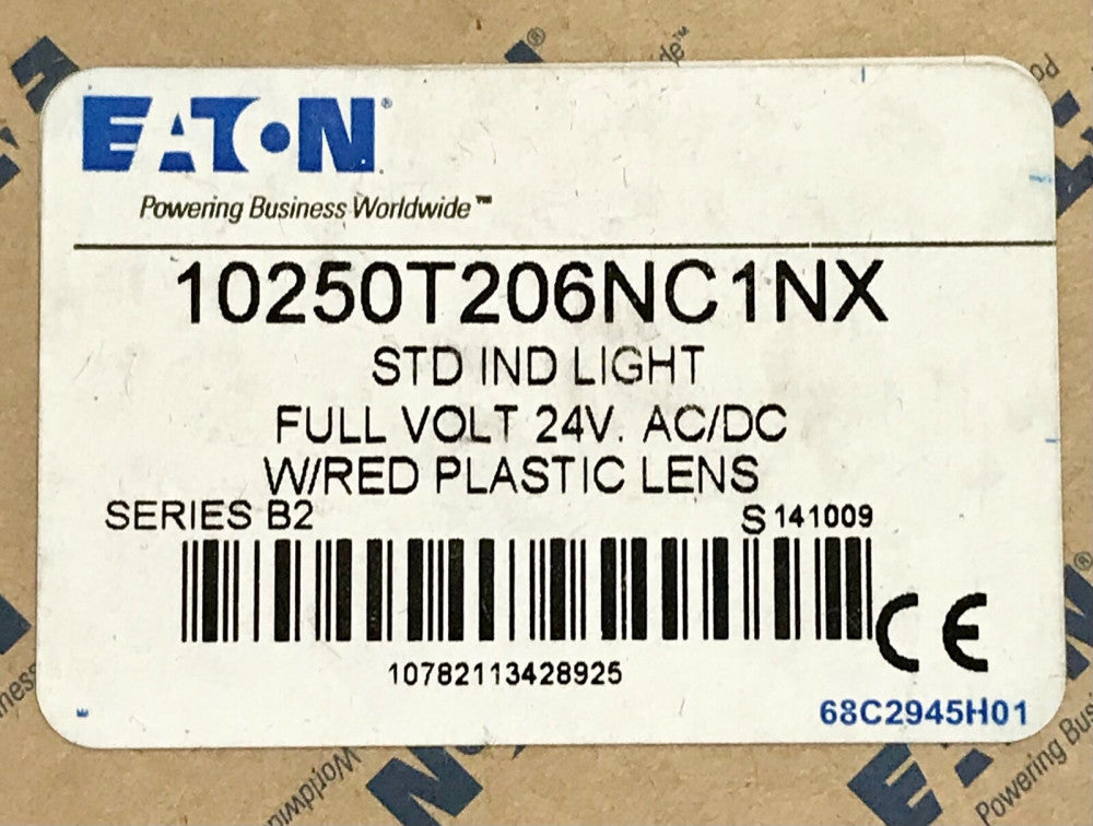 EATON CUTLER HAMMER 10250T206NC1NX 24 VAC VDC RED Indicating Light Pilot Light