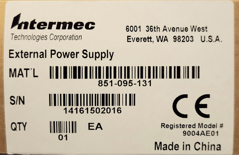INTERMEC 851 095 131 External Power Supply Model 9004AE01