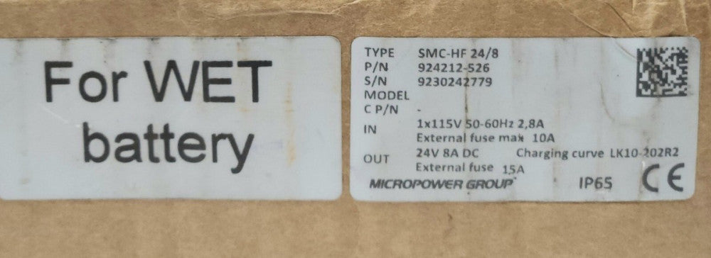 MICRO POWER BERG 3015 00 0031 SMC HF 24/8 SB50 Plug Type 115 VAC 924212 526