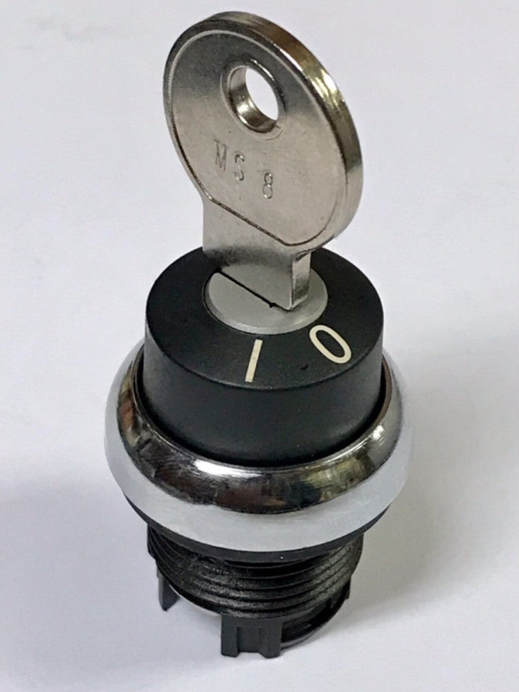 EATON M22M WRS MS8 2 Position Maintained Keyed Selector Switch Metal Bezel